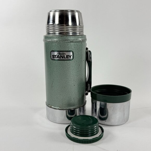 Vintage Stanley 16oz Green Vacuum Insulated Stainless Steel Thermos Bottle - Picture 2 of 9
